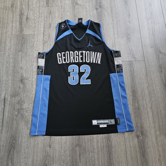 Vintage Air Jordan Georgetown Hoyas #32 Basketball Jersey Mens Large - Picture 1 of 5